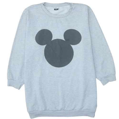 Disney at George Womens Grey 2XL Mickey Graphic Pullover Sweatshirt