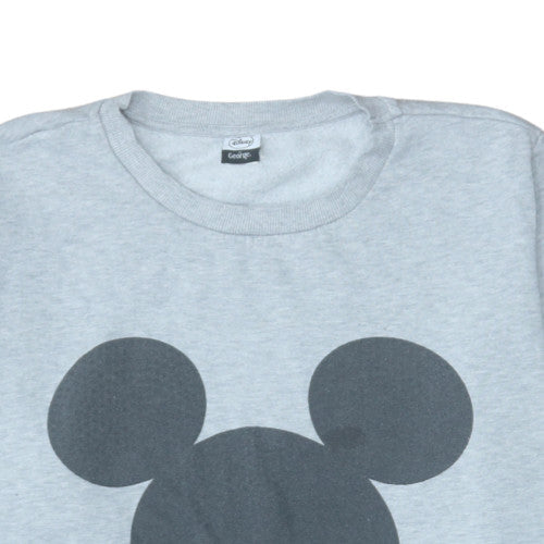 Disney at George Womens Grey 2XL Mickey Graphic Pullover Sweatshirt