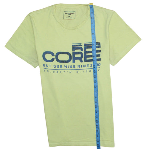 Jack & Jones Core Men’s Yellow Graphic Print Cotton T-Shirt Size S