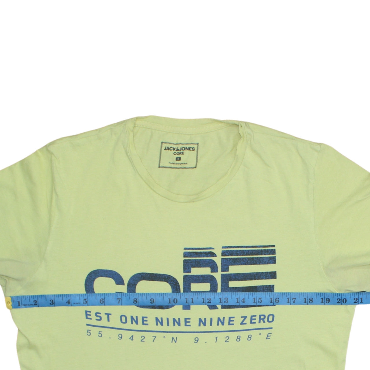 Jack & Jones Core Men’s Yellow Graphic Print Cotton T-Shirt Size S