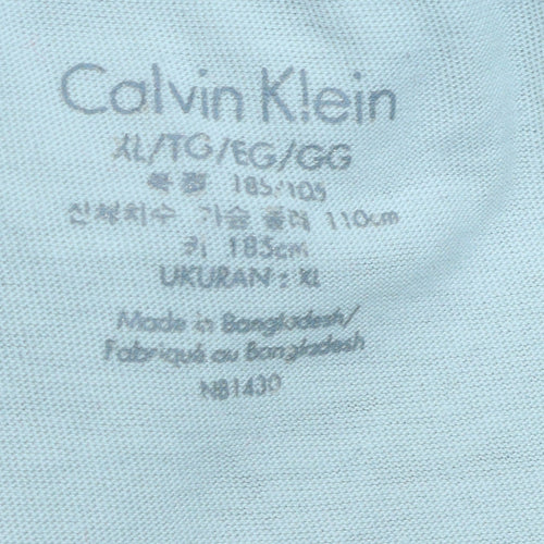 Calvin Klein Men's White Cotton Crew Neck XL T-Shirt