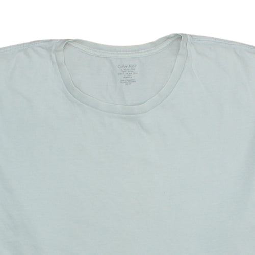 Calvin Klein Men's White Cotton Crew Neck XL T-Shirt