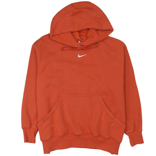Nike Men's Orange Pullover Hoodie Medium Regular Fit Fleece
