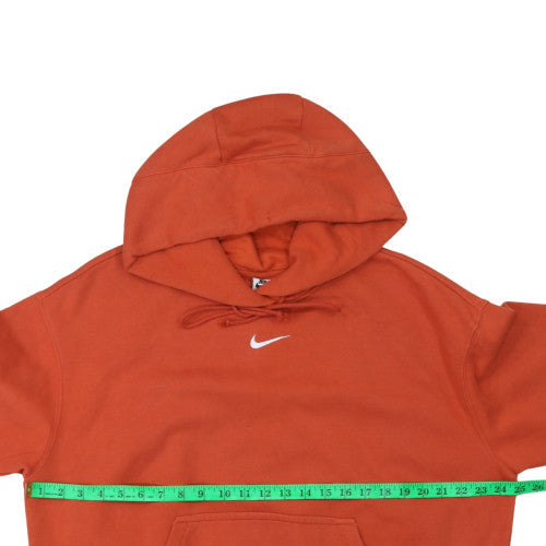 Nike Men's Orange Pullover Hoodie Medium Regular Fit Fleece