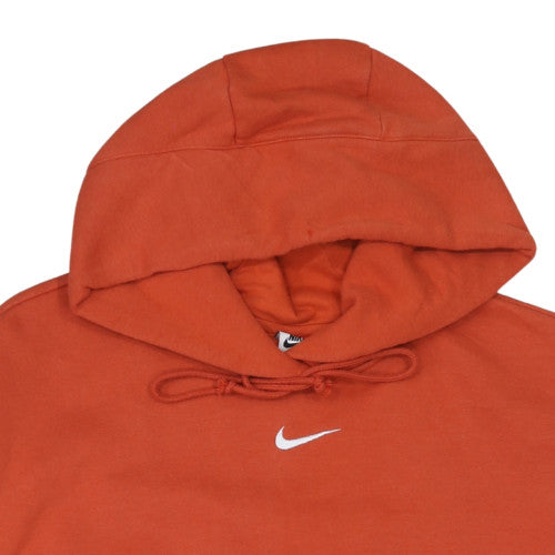 Nike Men's Orange Pullover Hoodie Medium Regular Fit Fleece