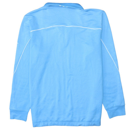 Adidas Mens Blue 1/4 Zip Mock Neck Sweatshirt Size L
