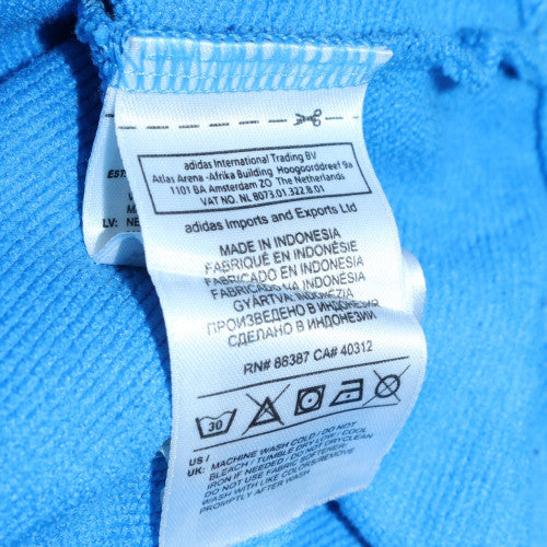 Adidas Mens Blue 1/4 Zip Mock Neck Sweatshirt Size L