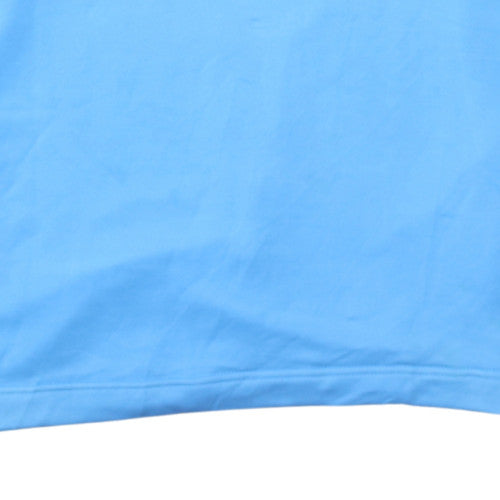 Adidas Mens Blue 1/4 Zip Mock Neck Sweatshirt Size L