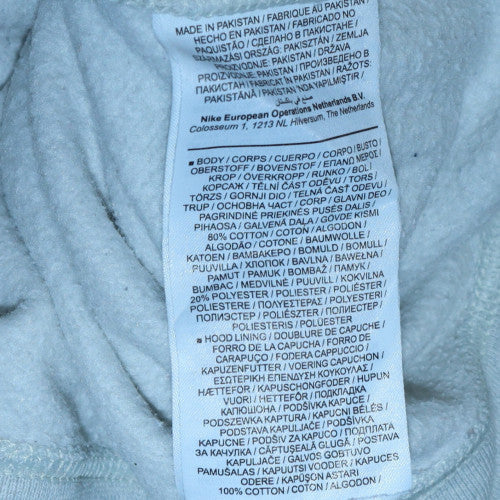 Nike Men's Grey XL Pullover Hoodie with Logo and Drawstring