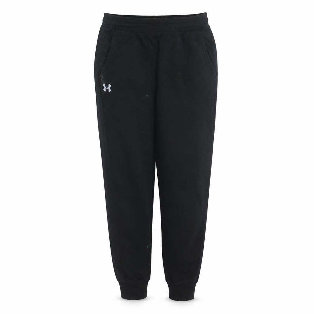 Front view of Under Armour Men Black M Jogger Sweatpants Cotton Blend