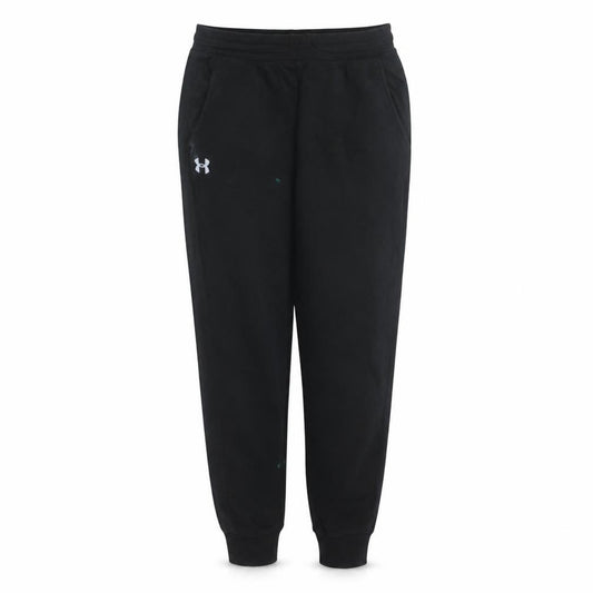 Front view of Under Armour Men Black M Jogger Sweatpants Cotton Blend