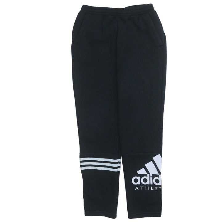 Adidas Boys Black Jogger Activewear Sweatpants 12 Years Fleece Tapered Fit