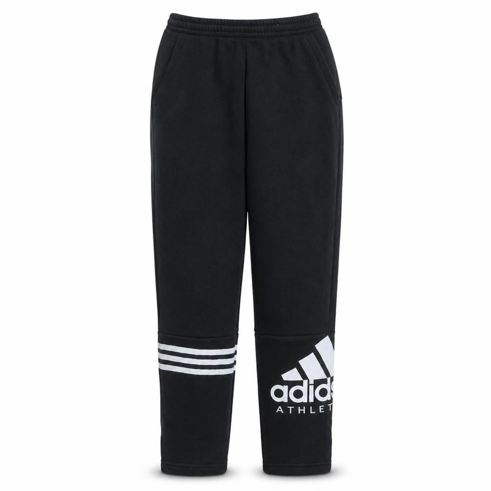 Adidas Boys Black Jogger Activewear Sweatpants 12 Years Fleece Tapered Fit