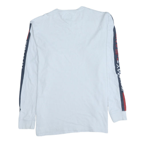 Tommy Jeans Men's White XL Long Sleeve Logo Crew Neck Top