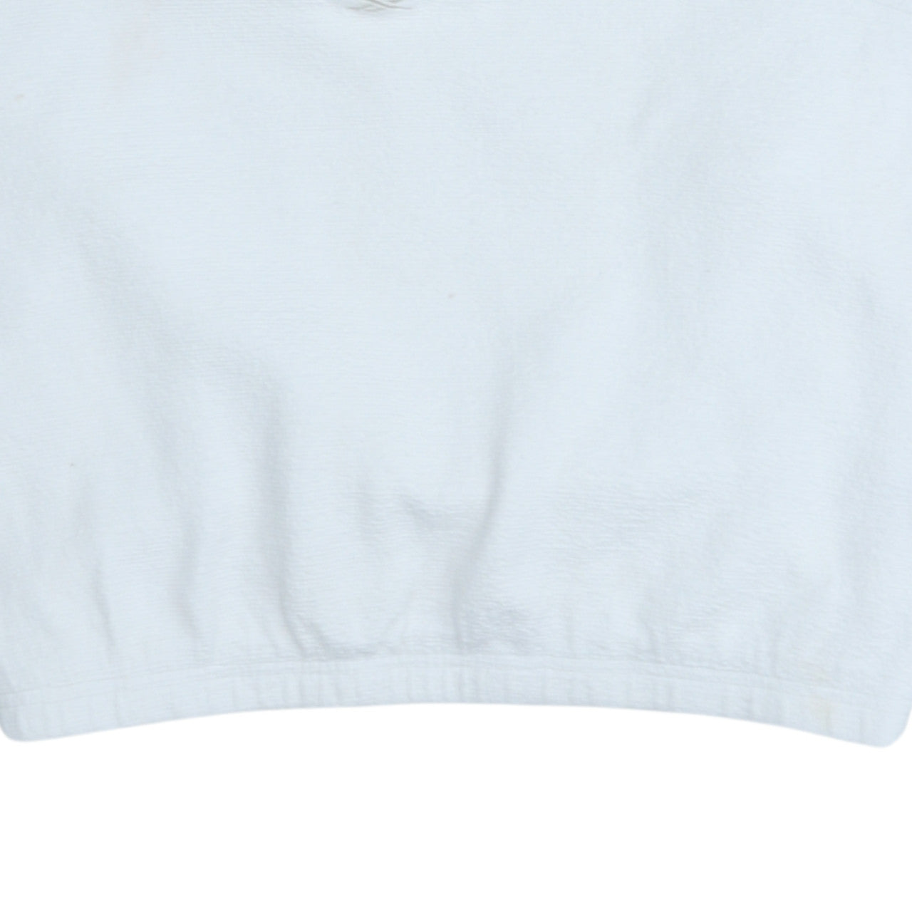 Reebok Womens White 1/4 Zip Fleece Sweatshirt M