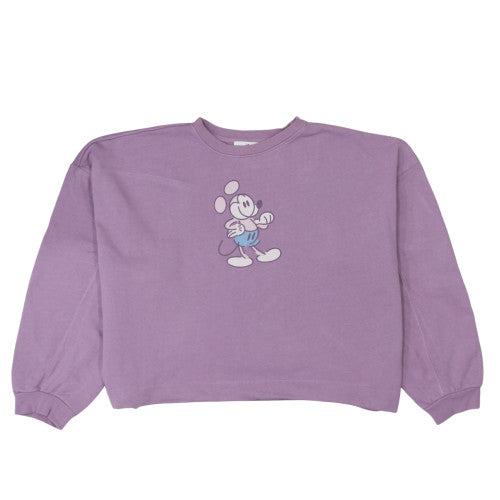 Disney Women's Purple Mickey Mouse Pullover Sweatshirt Size L