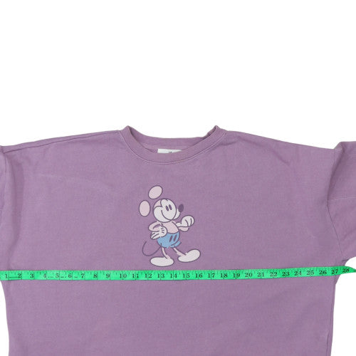 Disney Women's Purple Mickey Mouse Pullover Sweatshirt Size L