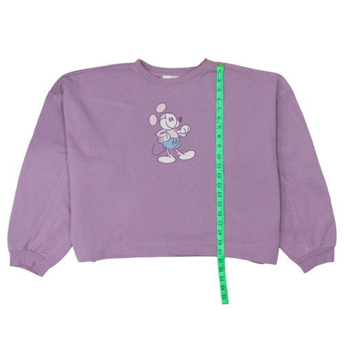 Disney Women's Purple Mickey Mouse Pullover Sweatshirt Size L