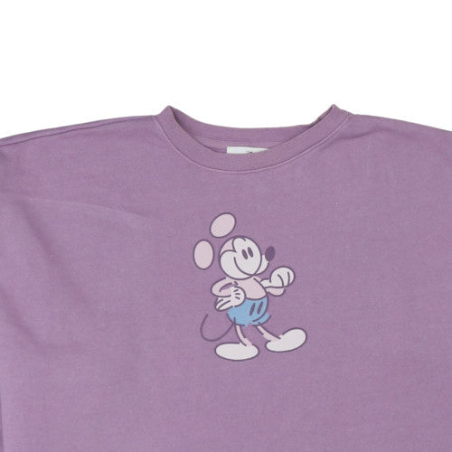 Disney Women's Purple Mickey Mouse Pullover Sweatshirt Size L