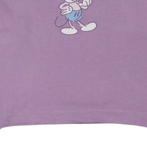 Disney Women's Purple Mickey Mouse Pullover Sweatshirt Size L