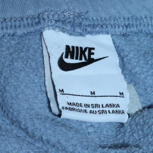 Nike Womens Blue Jogger Sweatpants M Elastic Waist Fleece Lined