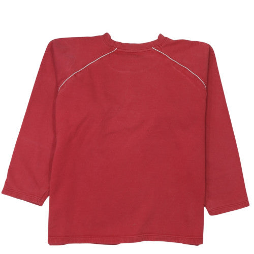 Reebok Womens Red Pullover Sweatshirt M Logo Crew Neck Classic Fit