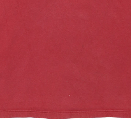 Reebok Womens Red Pullover Sweatshirt M Logo Crew Neck Classic Fit