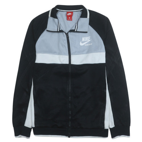 Nike Men's Black & Grey Track Jacket Size L Full Zip Polyester