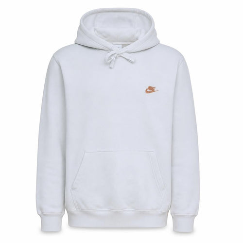 Nike Men's White Pullover Hoodie L Fleece Logo Sportswear