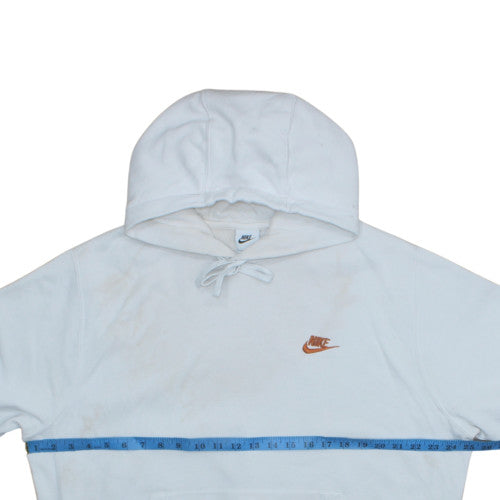 Nike Men's White Pullover Hoodie L Fleece Logo Sportswear