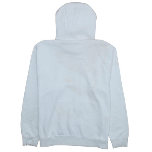 Nike Men's White Pullover Hoodie L Fleece Logo Sportswear