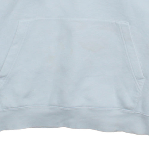 Nike Men's White Pullover Hoodie L Fleece Logo Sportswear