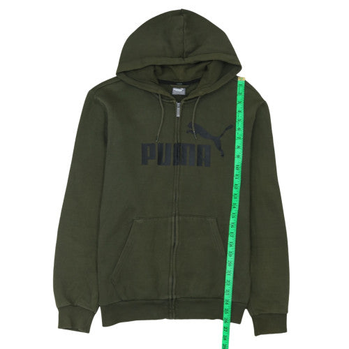 Puma Men's Green Full Zip Hoodie Size M Fleece Sportswear