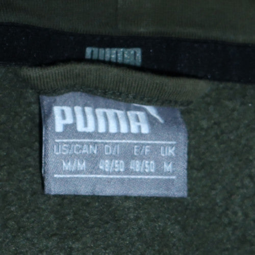 Puma Men's Green Full Zip Hoodie Size M Fleece Sportswear