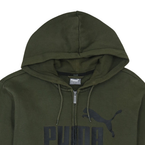 Puma Men's Green Full Zip Hoodie Size M Fleece Sportswear