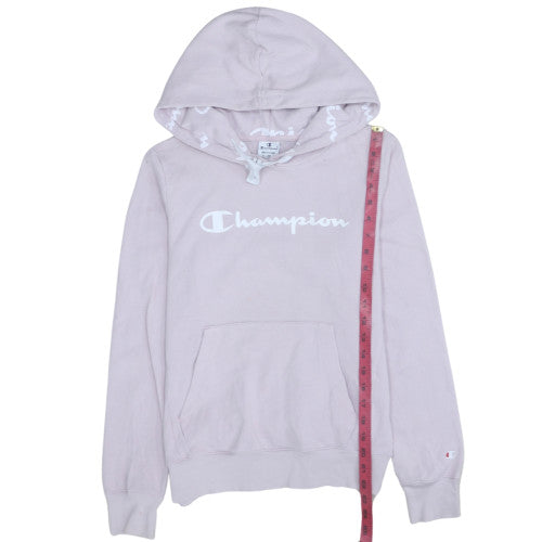 Champion Womens Pink Pullover Hoodie Medium Cotton Blend Casual