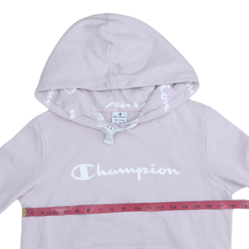 Champion Womens Pink Pullover Hoodie Medium Cotton Blend Casual