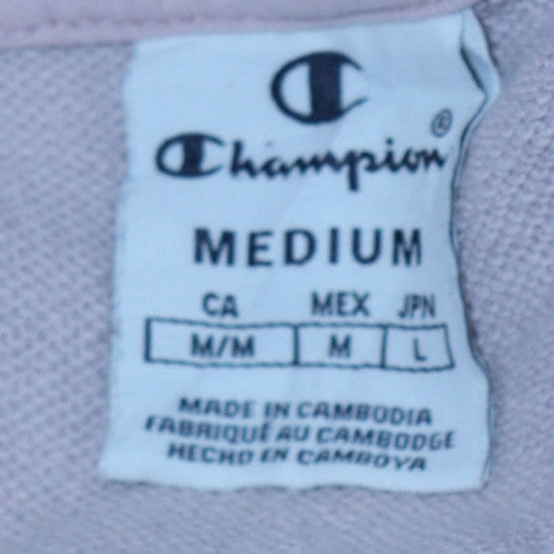 Champion Womens Pink Pullover Hoodie Medium Cotton Blend Casual