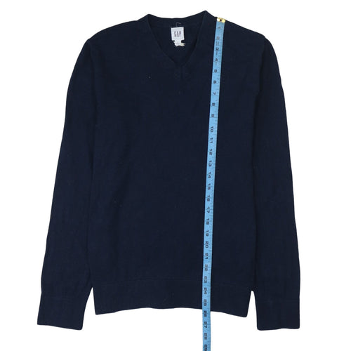GAP Men's Blue V-Neck Long Sleeve Pullover Sweatshirt Size S