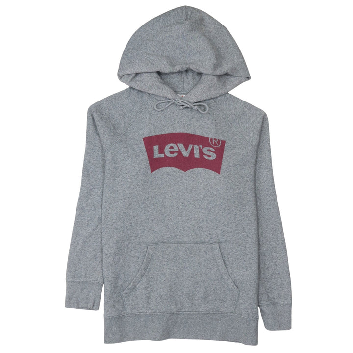 Levi's Men's Grey Pullover Hoodie M Logo Graphic Fleece