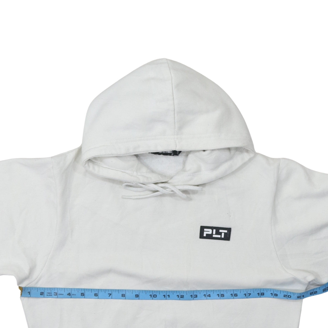 PrettyLittleThing Womens White Hoodie Small Pullover Cotton Blend