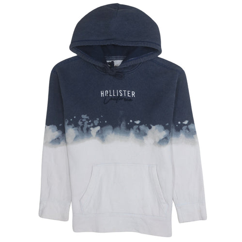 Hollister Men's Blue Pullover Hoodie XS Logo Fleece Sweatshirt