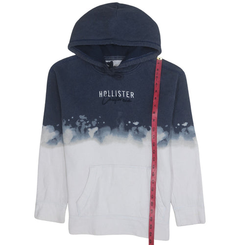 Hollister Men's Blue Pullover Hoodie XS Logo Fleece Sweatshirt