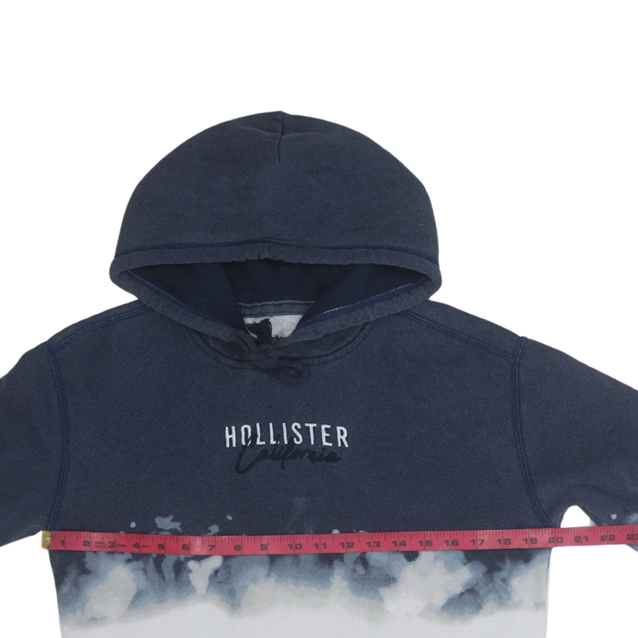 Hollister Men's Blue Pullover Hoodie XS Logo Fleece Sweatshirt