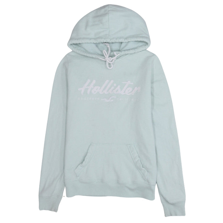 Hollister Unisex Blue Pullover Hoodie S Logo Fleece Sweatshirt