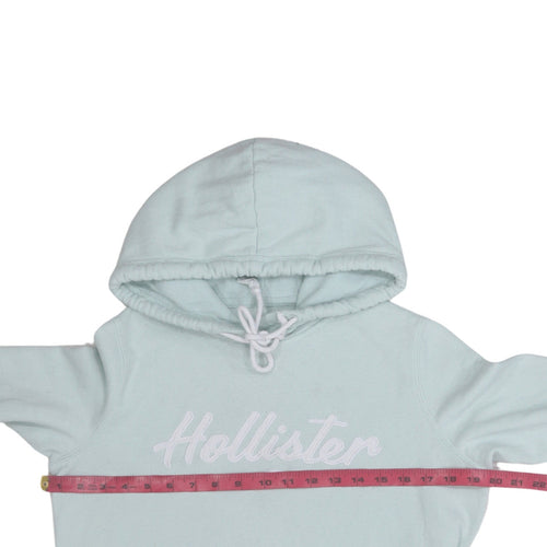 Hollister Unisex Blue Pullover Hoodie S Logo Fleece Sweatshirt