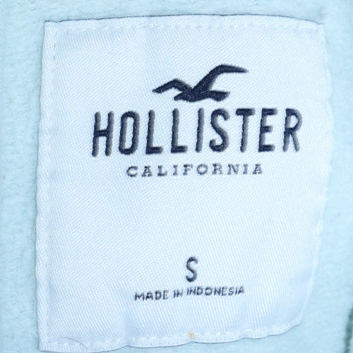 Hollister Unisex Blue Pullover Hoodie S Logo Fleece Sweatshirt