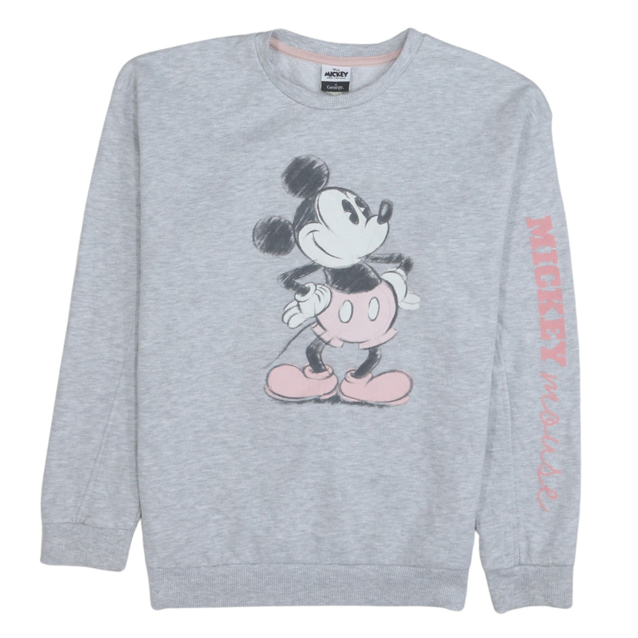 Disney Mickey Mouse Grey Sweatshirt by George Teens 13-14 Years