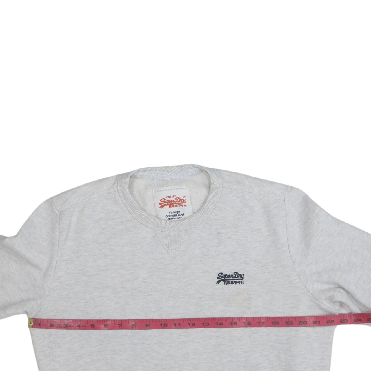Superdry Men's Grey L Vintage Orange Label Crew Neck Sweatshirt