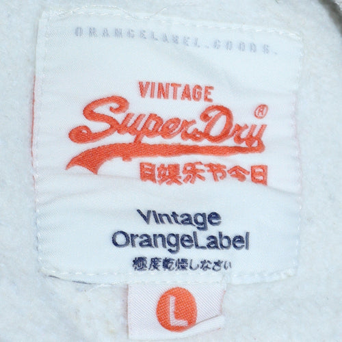 Superdry Men's Grey L Vintage Orange Label Crew Neck Sweatshirt